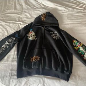 authentic Ed Hardy zip up hoodie
